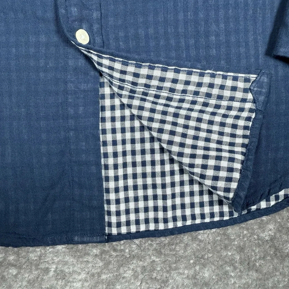 Ralph Lauren‎ Shirt Men's Medium Blue Double Face Long Sleeve Button Up Casual